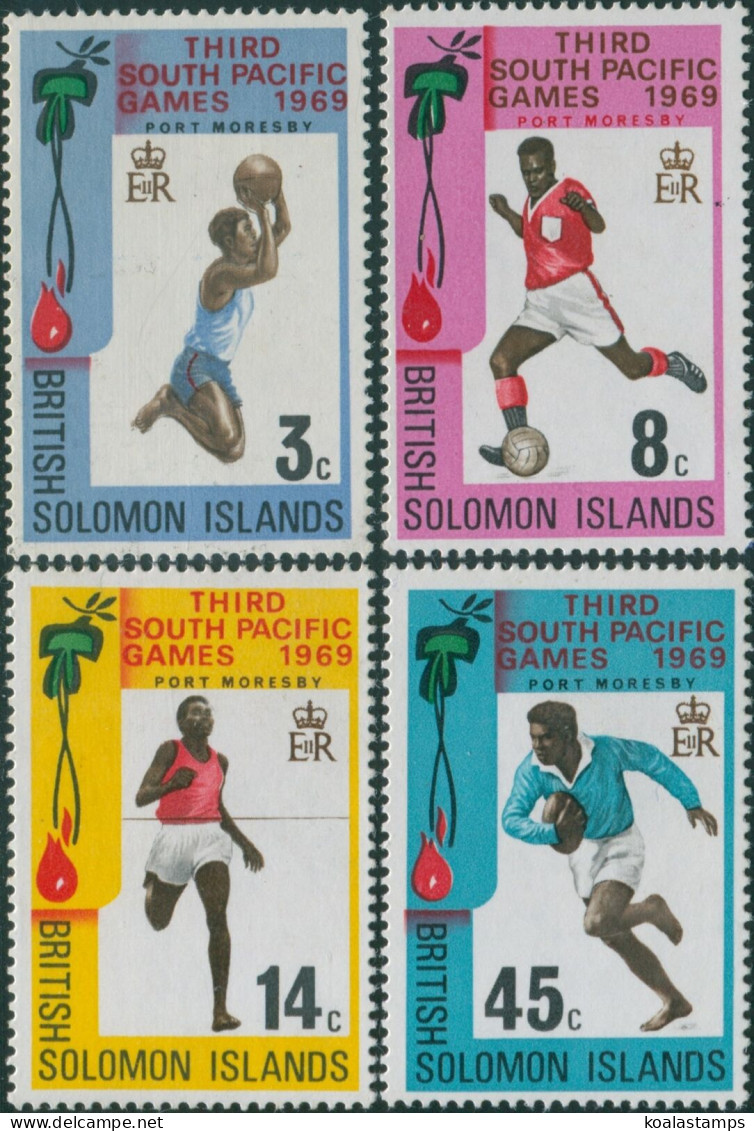 Solomon Islands 1969 SG184-187 South Pacific Games Set MLH - Islas Salomón (1978-...)