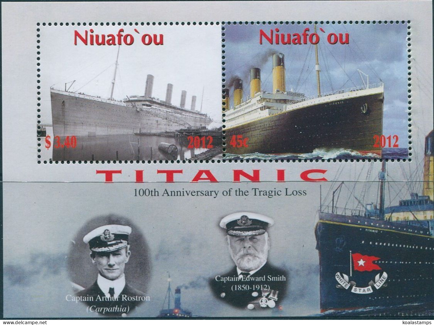Niuafo'ou 2012 SG365 Titanic MS MNH - Tonga (1970-...)