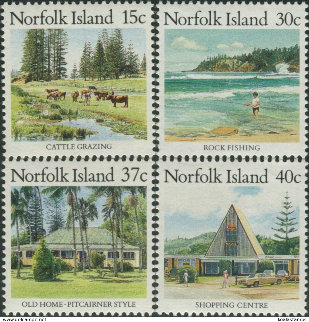 Norfolk Island 1987 SG409-412 Scenes MNH - Norfolk Eiland