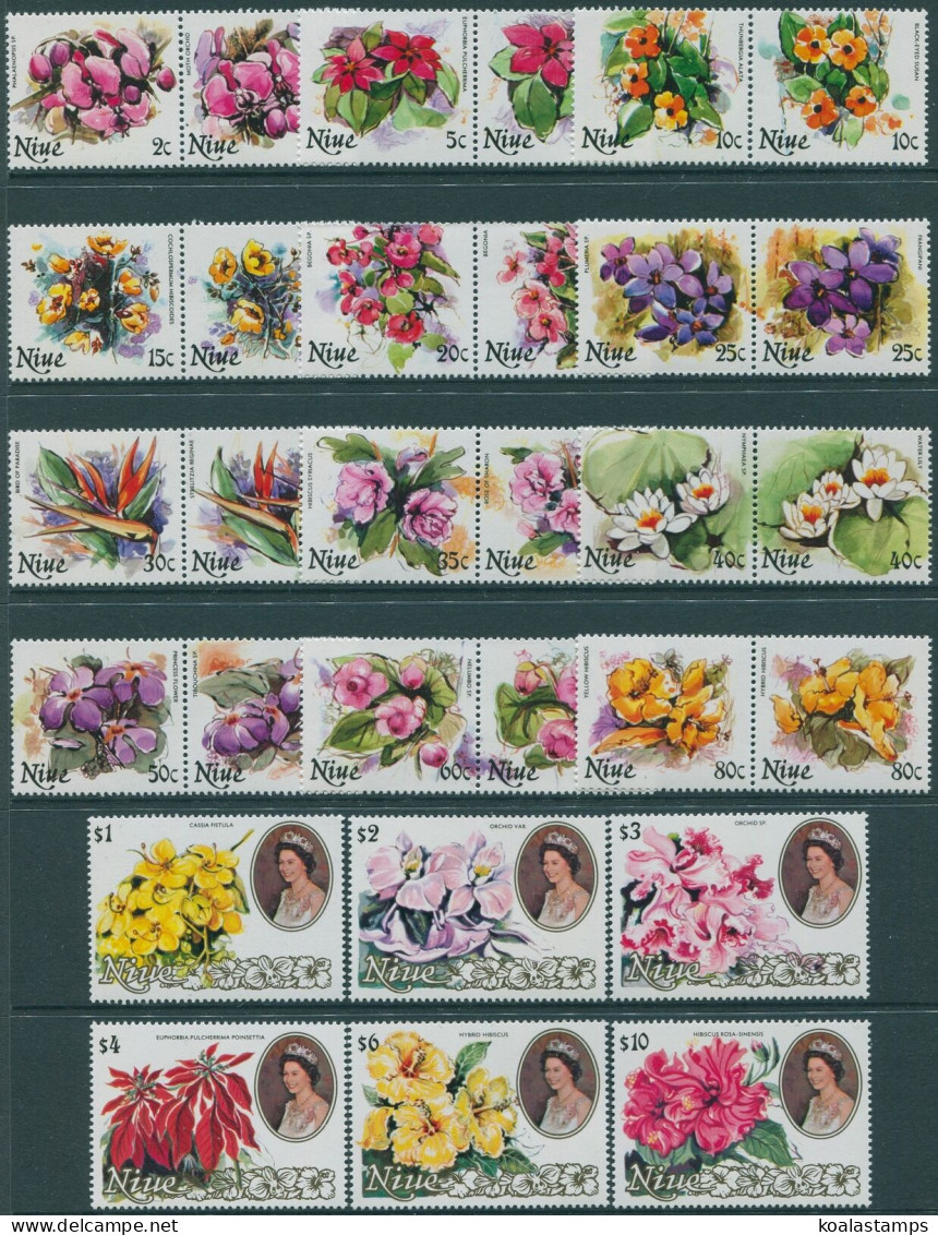 Niue 1981 SG381-410 Flowers Set MNH - Niue