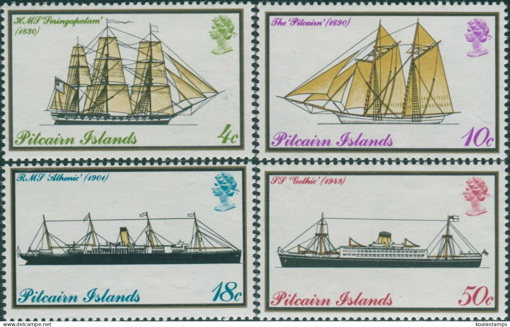 Pitcairn Islands 1975 SG157-160 Mailboats Set MNH - Pitcairn