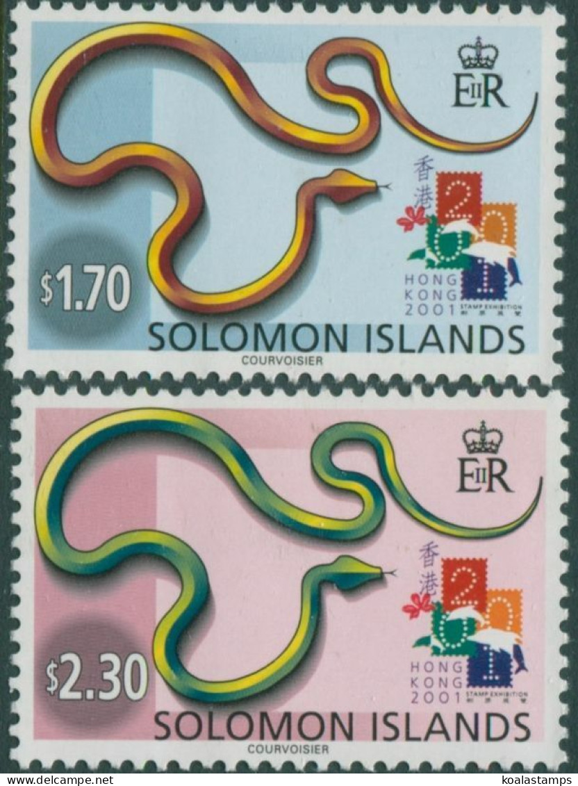 Solomon Islands 2001 SG988-989 Stamp Exhibition Hong Kong Set MNH - Salomon (Iles 1978-...)