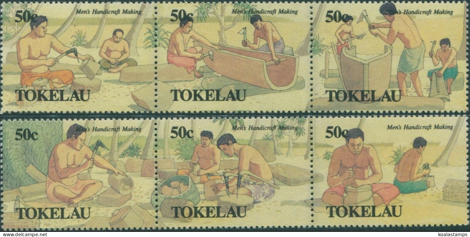 Tokelau 1990 SG183-188 Men's Handicraft Making Set MNH - Tokelau