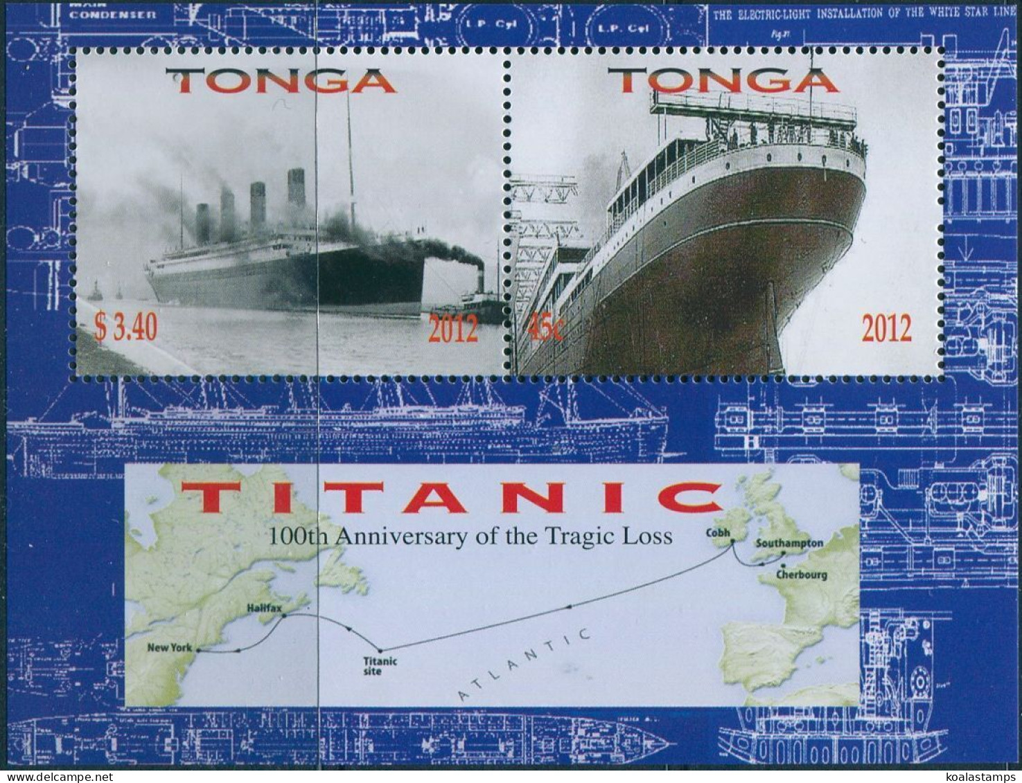 Tonga 2012 SG1644 Titanic Perforated MS MNH - Tonga (1970-...)