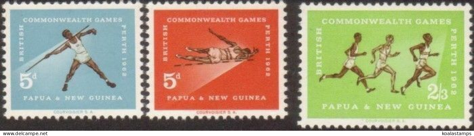 Papua New Guinea 1962 SG39-41 Commonwealth Games Set MLH - Papua New Guinea