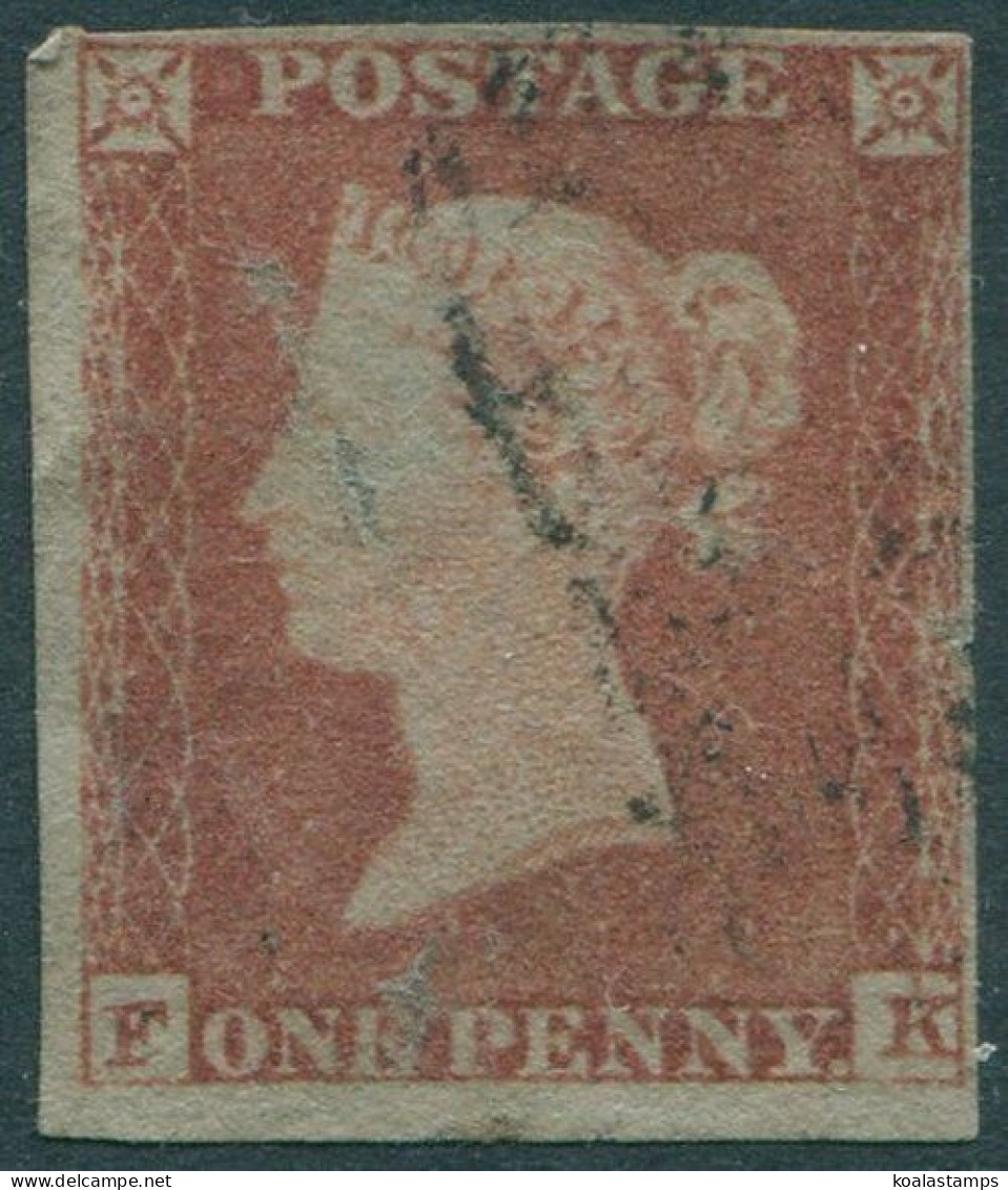 Great Britain 1854 SG8 1d Red-brown QV **FK Imperf FU (amd) - Unclassified
