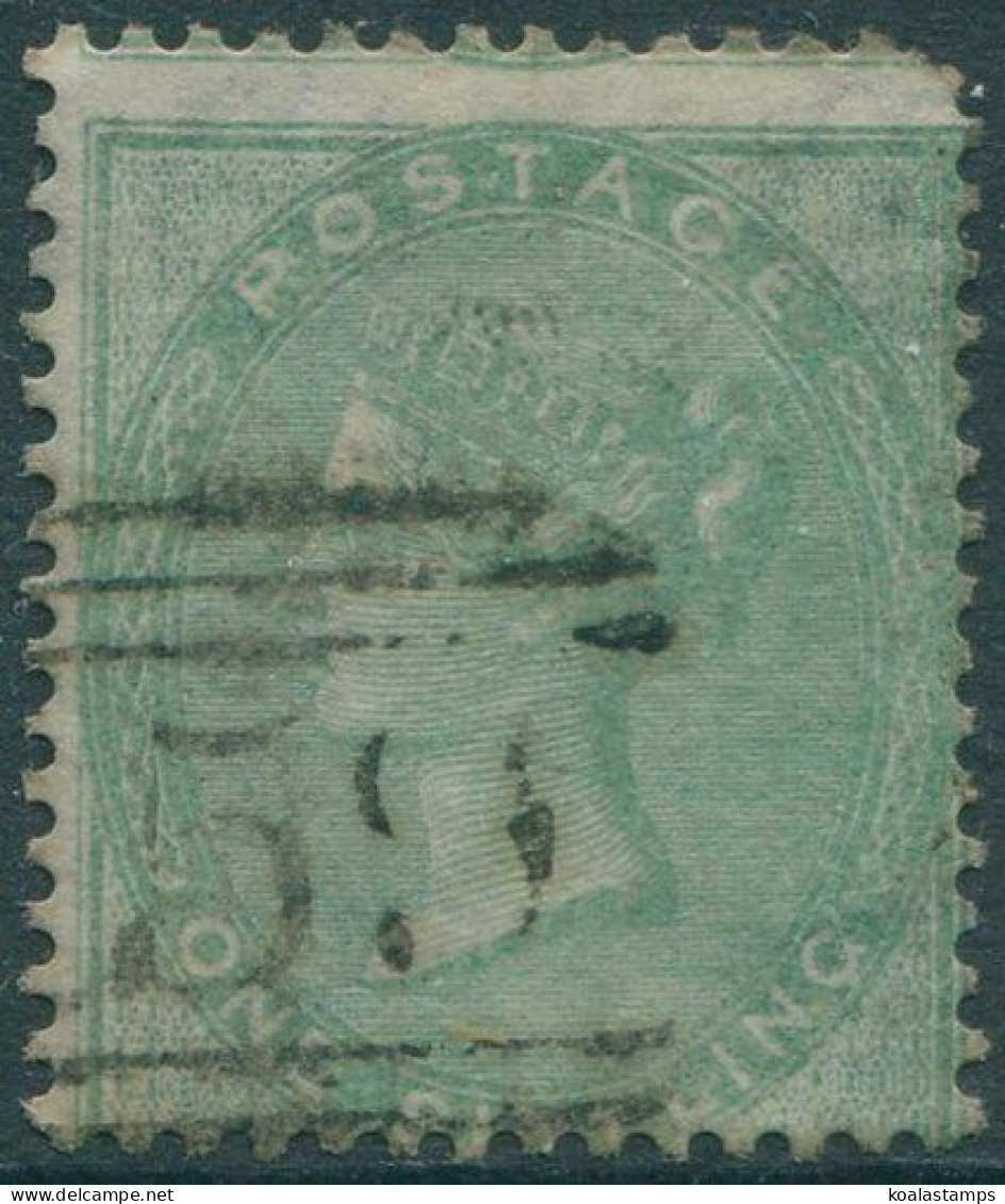 Great Britain 1856 SG72 1s Green QV #2 FU (amd) - Andere & Zonder Classificatie