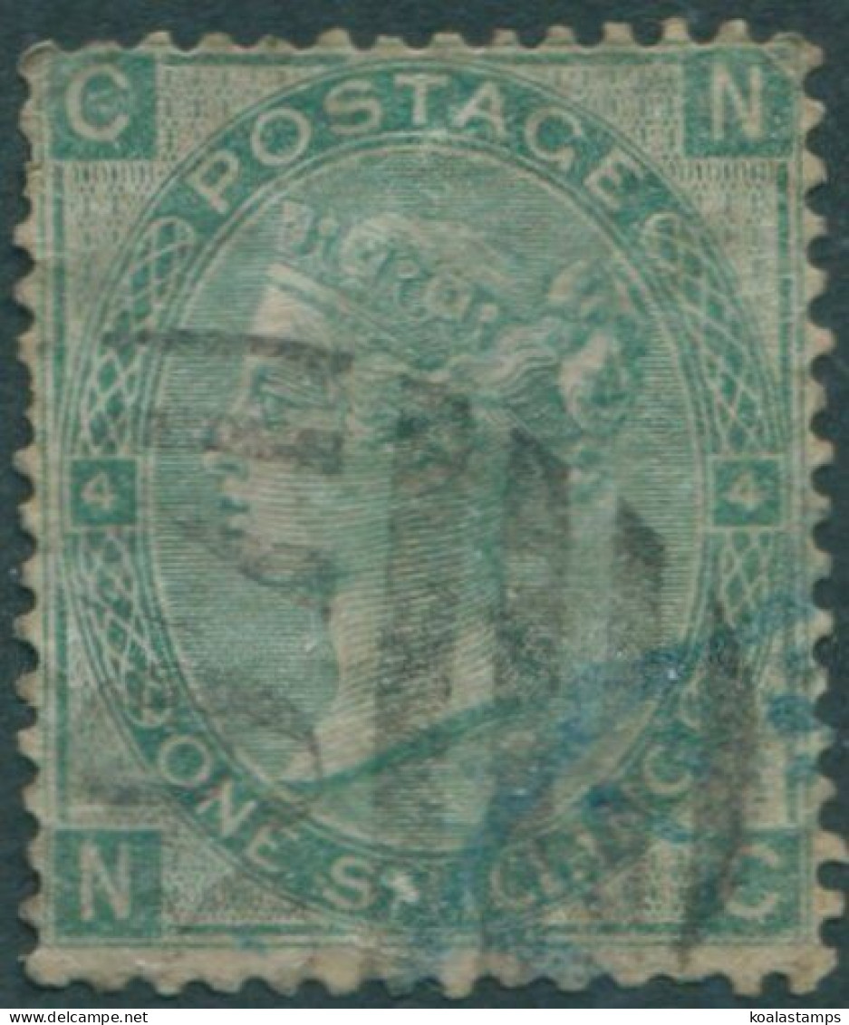 Great Britain 1867 SG117 1s Green QV CNNC Plate 4 FU (amd) - Other & Unclassified