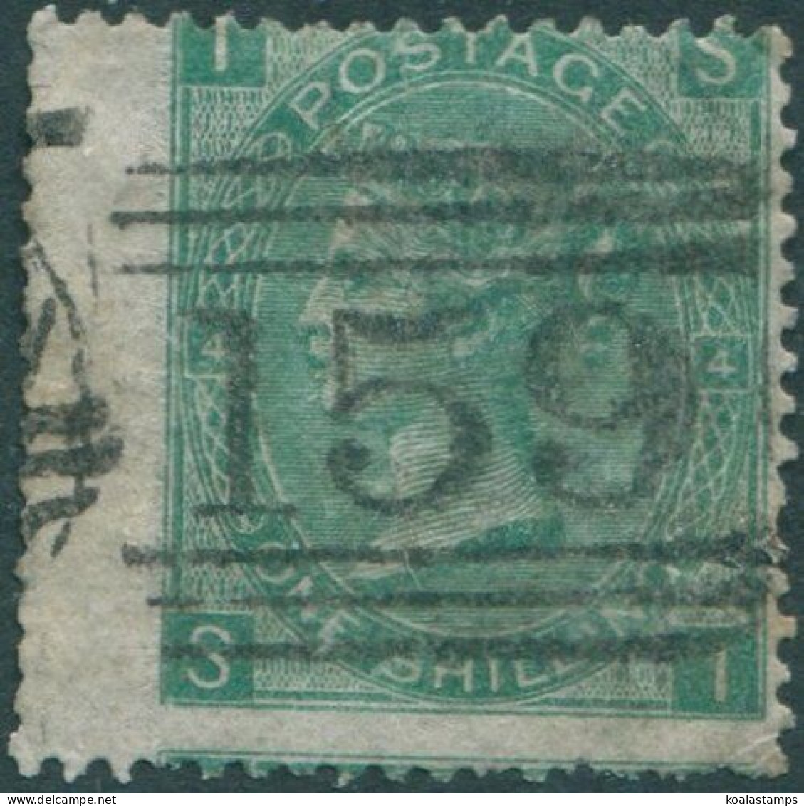 Great Britain 1867 SG117 1s Green QV ISSI Plate 4 FU (amd) - Other & Unclassified