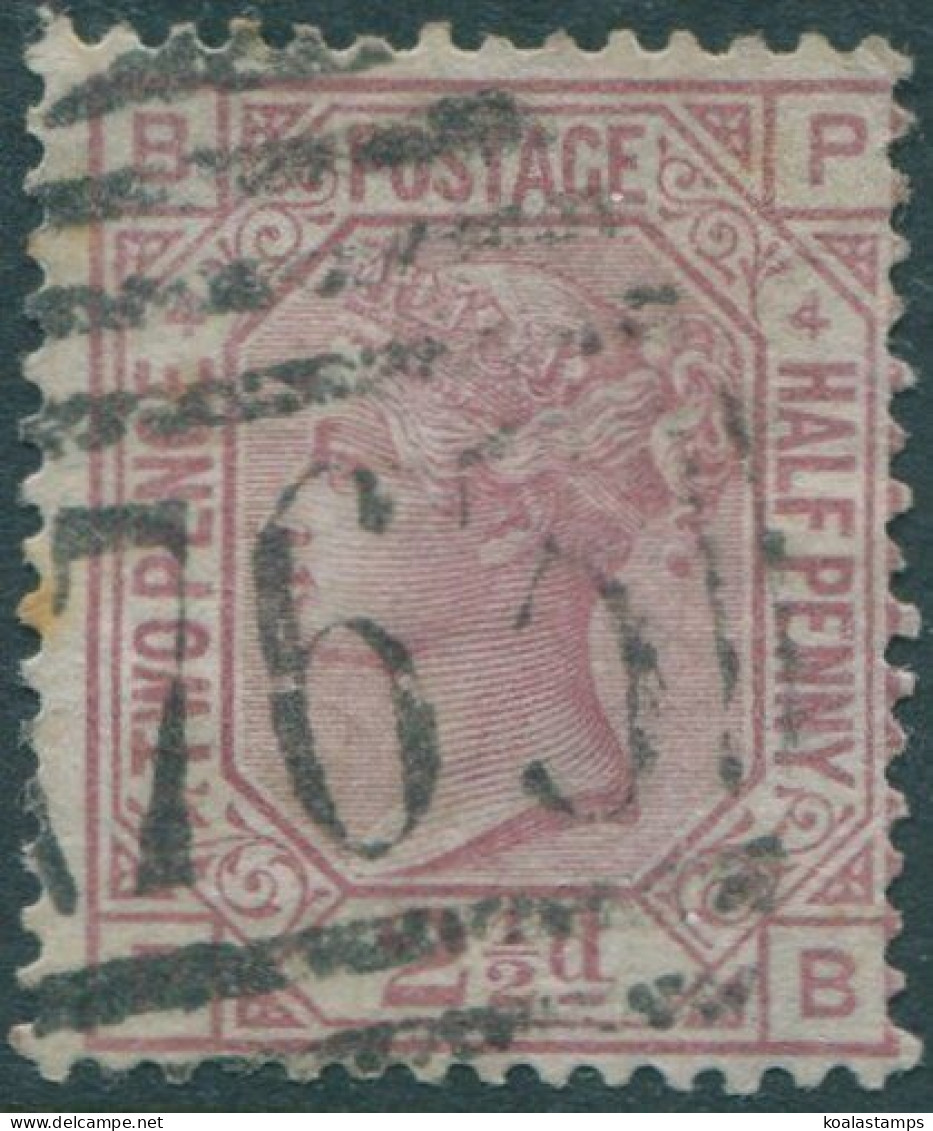 Great Britain 1876 SG141 2½d Rosy Mauve QV BPPB Orb Wmk Plate 4 FU (amd) - Other & Unclassified