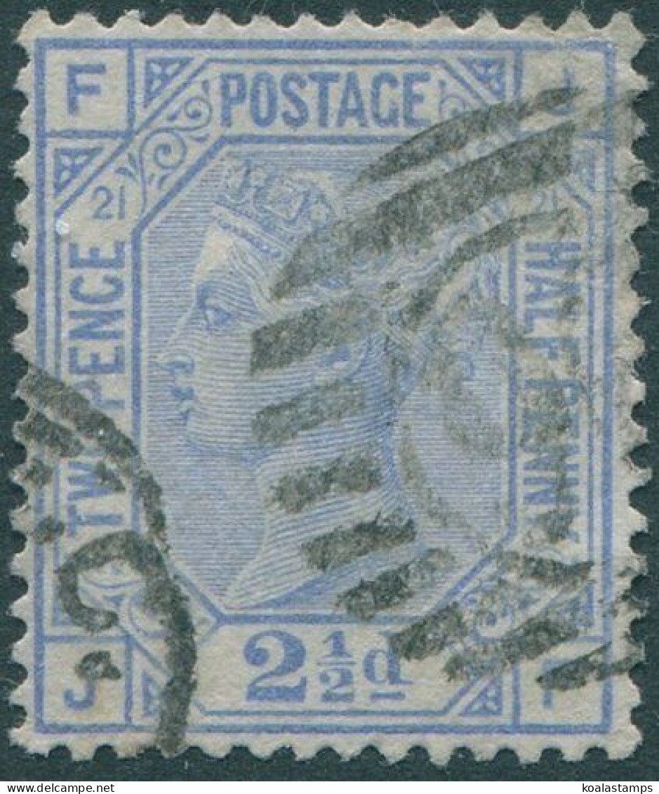 Great Britain 1881 SG157 2½d Blue QV FJJF Crown Wmk Plate 21 FU (amd) - Other & Unclassified
