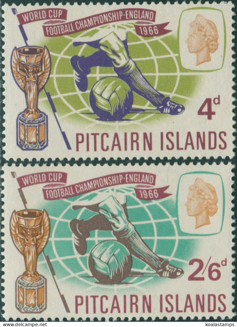 Pitcairn Islands 1966 SG57-58 World Cup Football Set MNH - Pitcairn Islands