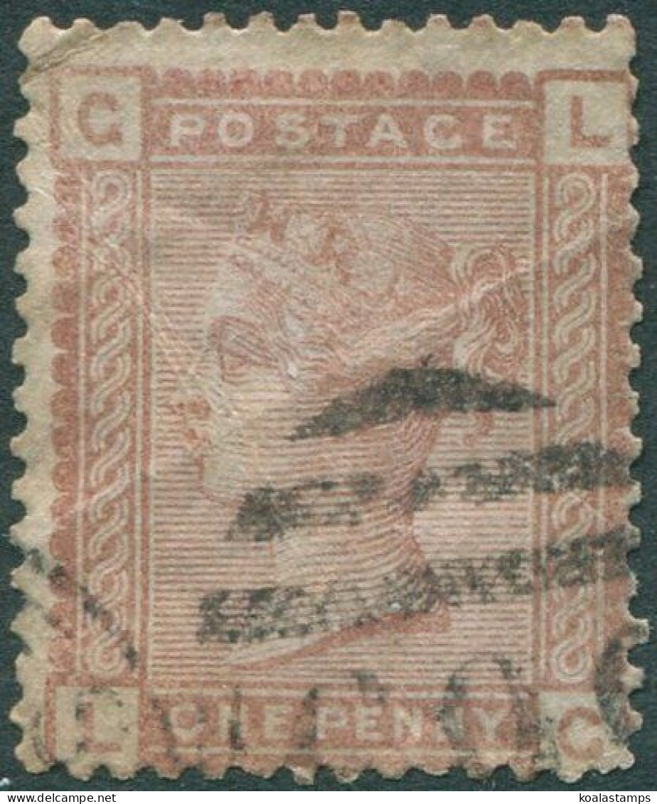 Great Britain 1880 SG166 1d Venetian Red QV GLLG FU Creases (amd) - Other & Unclassified