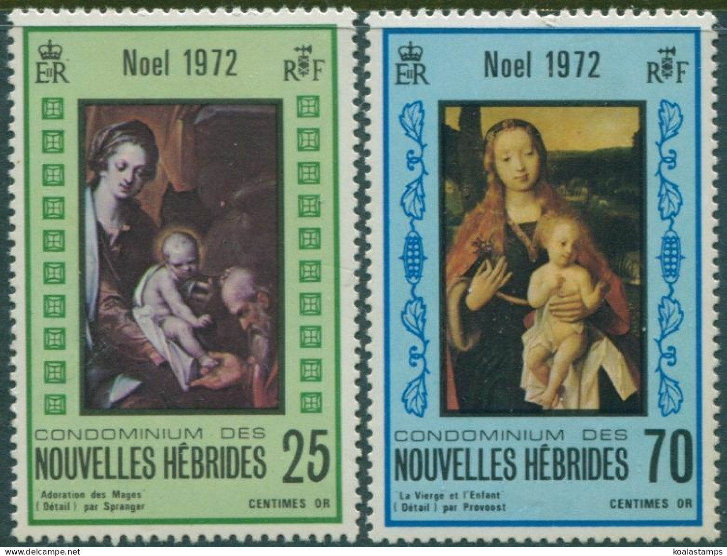 New Hebrides French 1972 SGF185-F186 Christmas Set MNH - Other & Unclassified