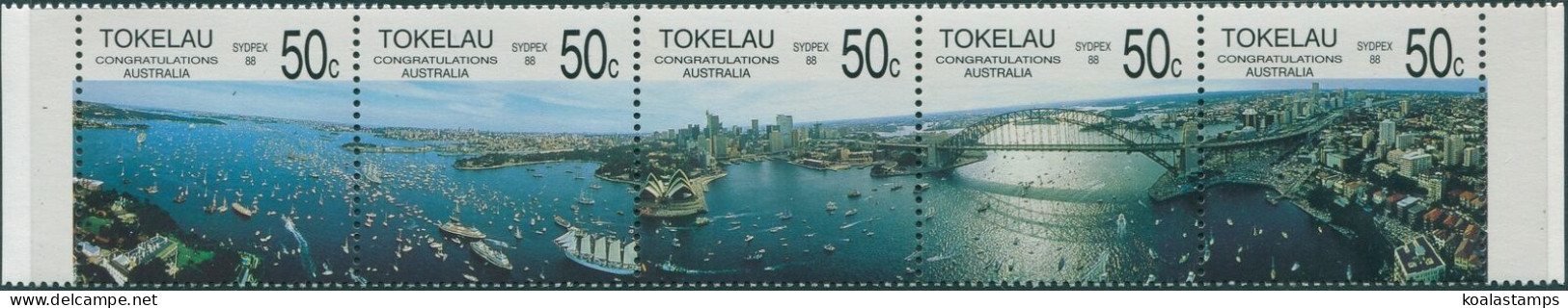 Tokelau 1988 SG154-158 Aust Bi-centenary Sydpex Set MNH - Tokelau