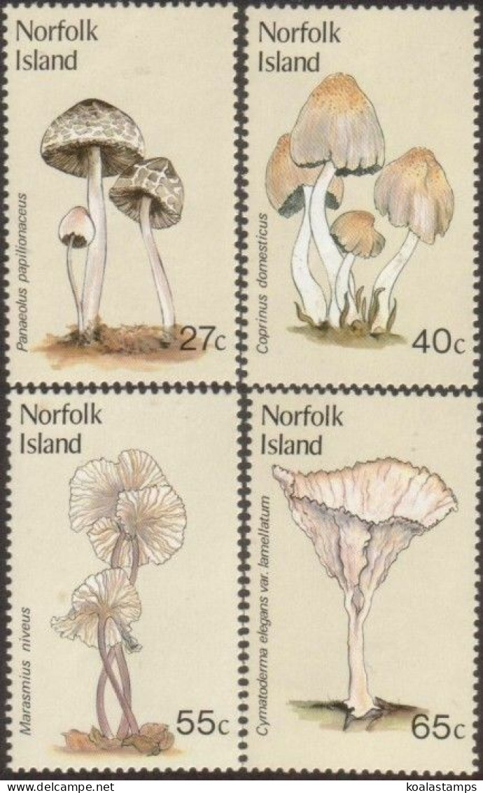 Norfolk Island 1983 SG300-303 Fungi Set MNH - Isola Norfolk