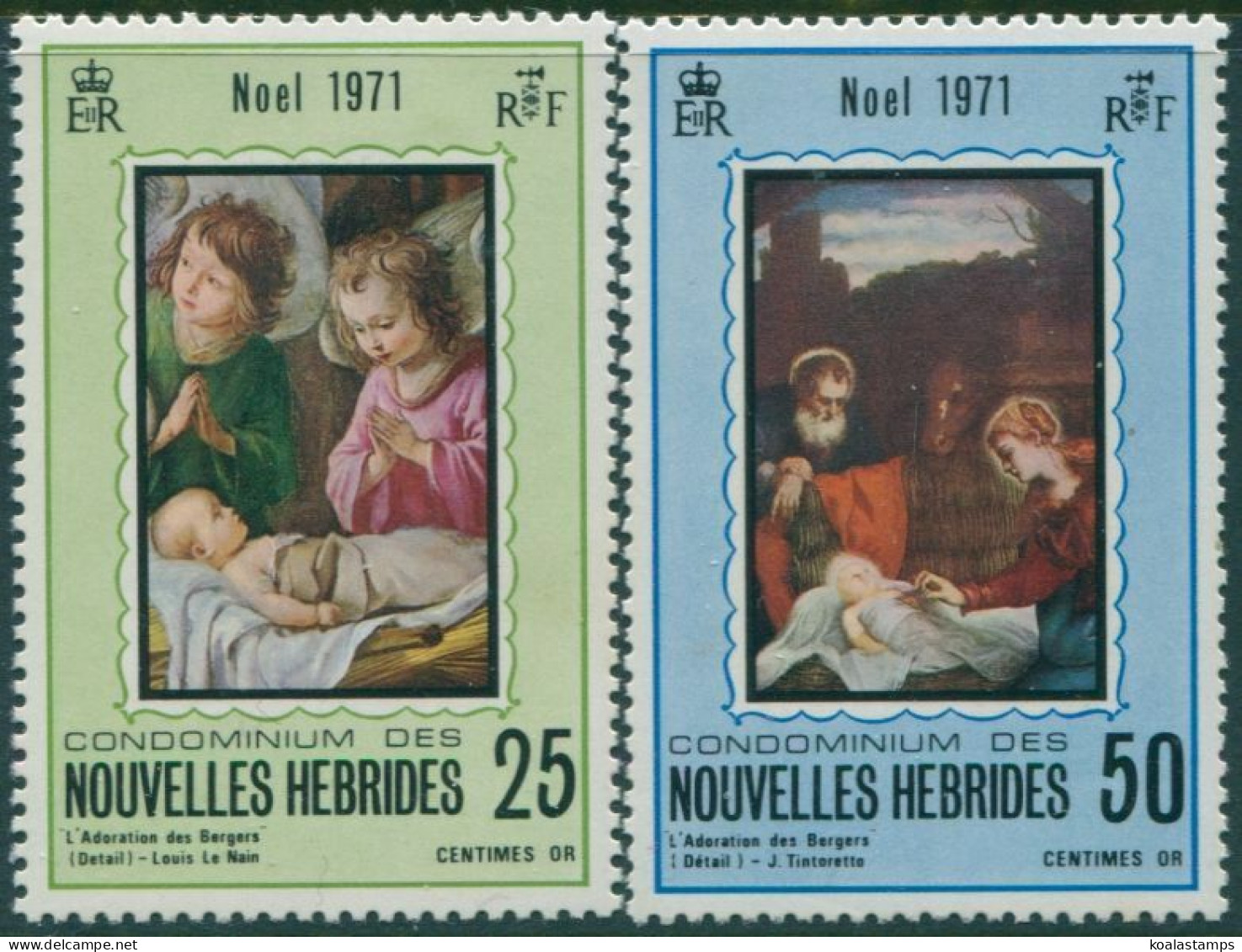 New Hebrides French 1971 SGF167-F168 Christmas Set MNH - Andere & Zonder Classificatie