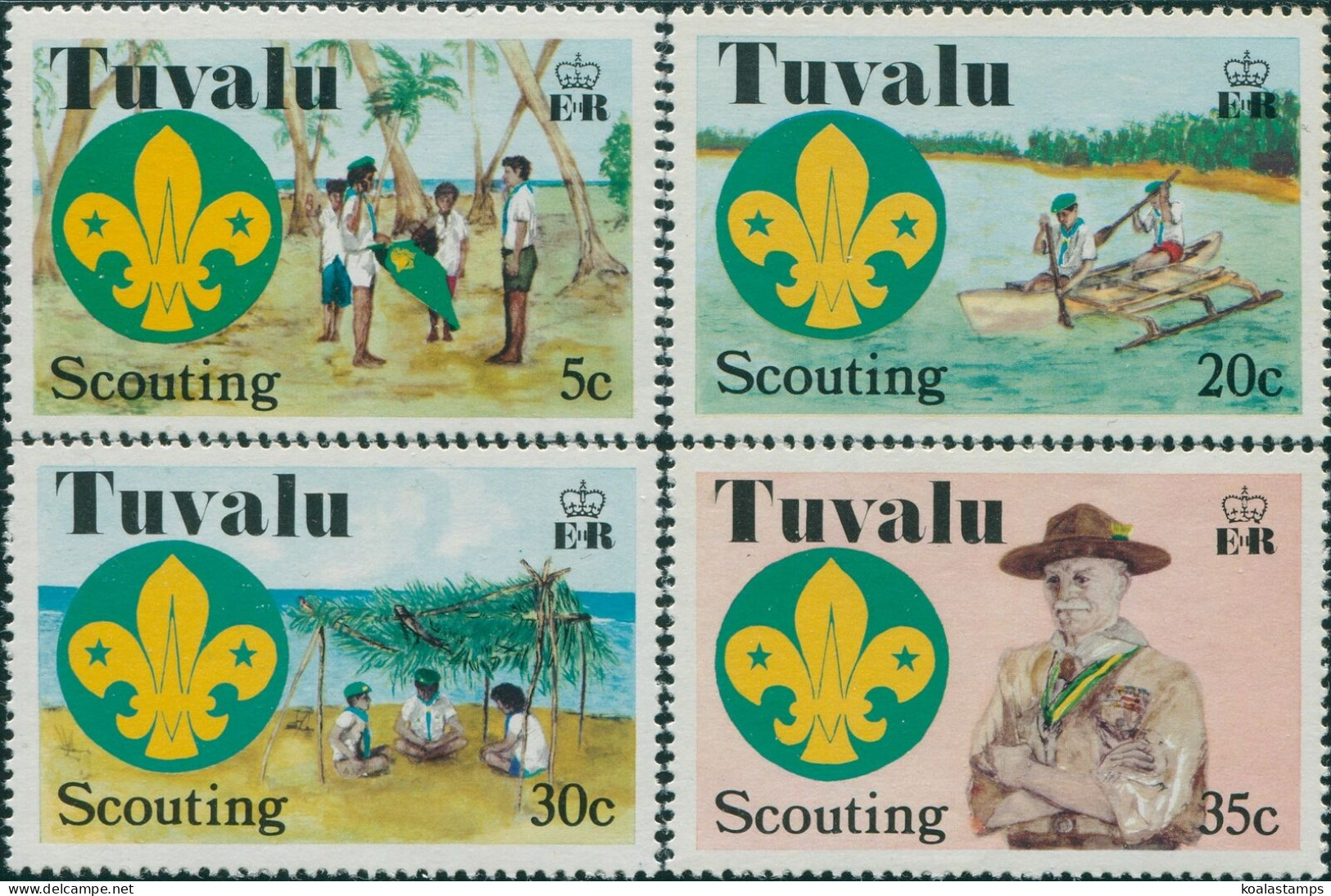 Tuvalu 1977 SG73-76 Scouts Set MNH - Tuvalu (fr. Elliceinseln)