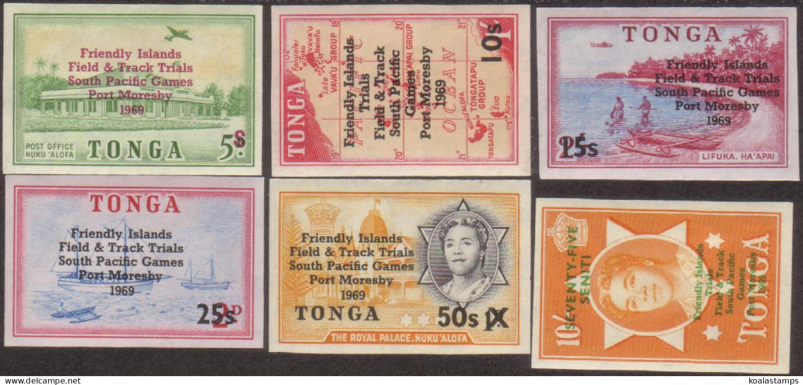 Tonga 1968 SG257-262 South Pacific Games Trials Set MLH - Tonga (1970-...)