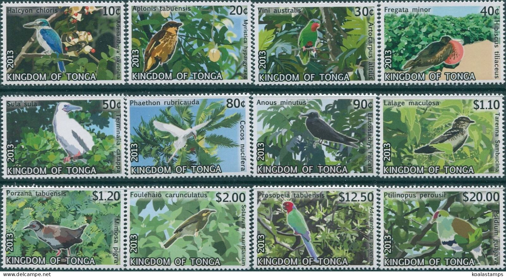 Tonga 2013 SG1677-1688 Birds Set MNH - Tonga (1970-...)