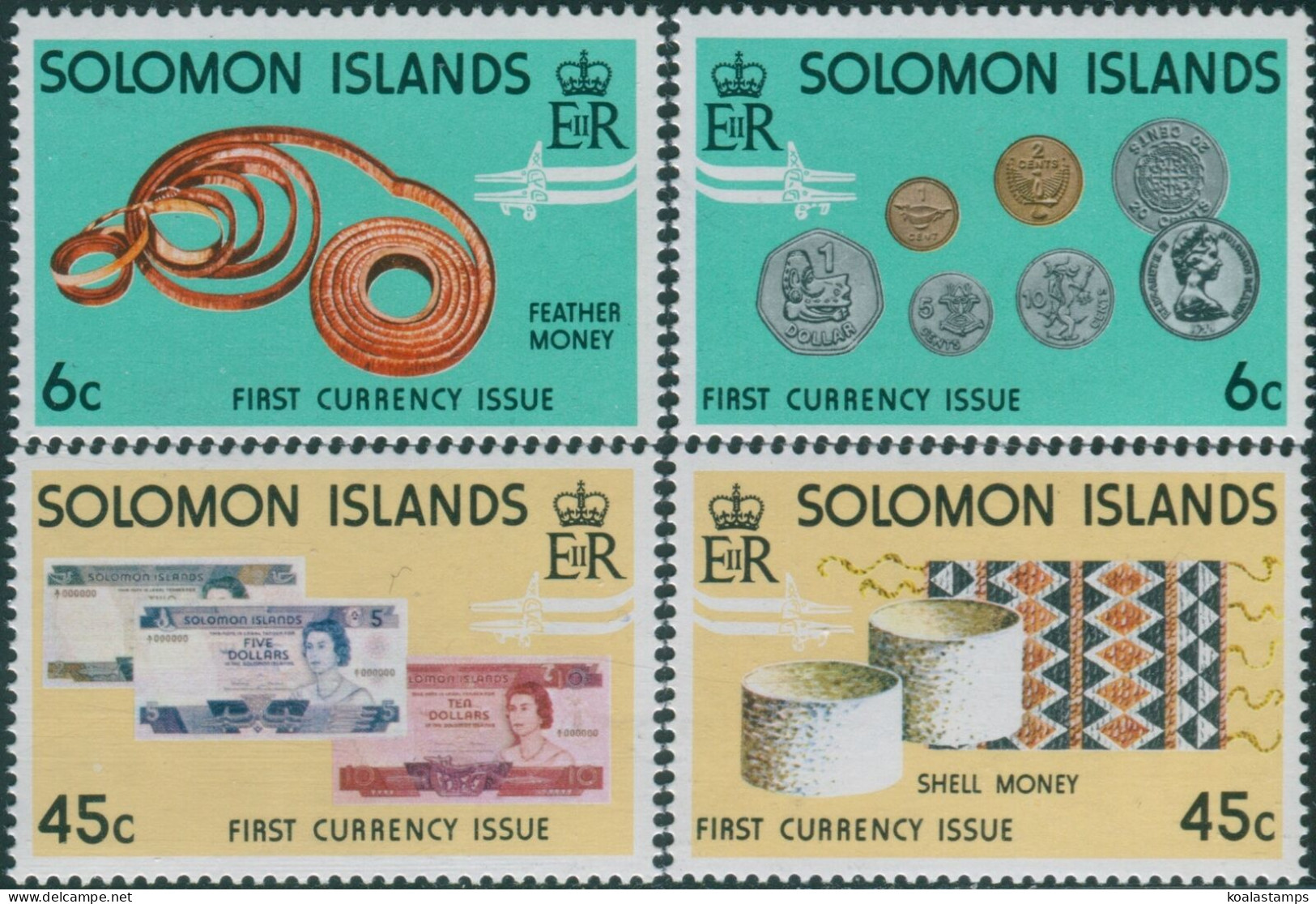 Solomon Islands 1977 SG349-352 Coins And Banknotes Set MNH - Solomoneilanden (1978-...)