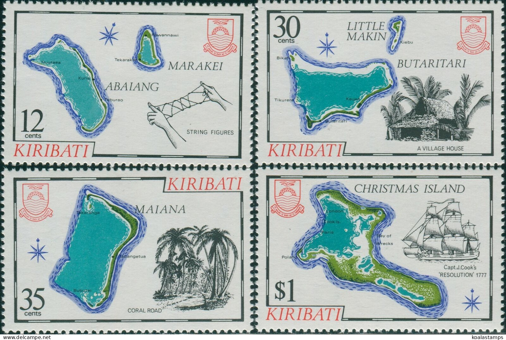 Kiribati 1981 SG145-148 Islands Set MNH - Kiribati (1979-...)