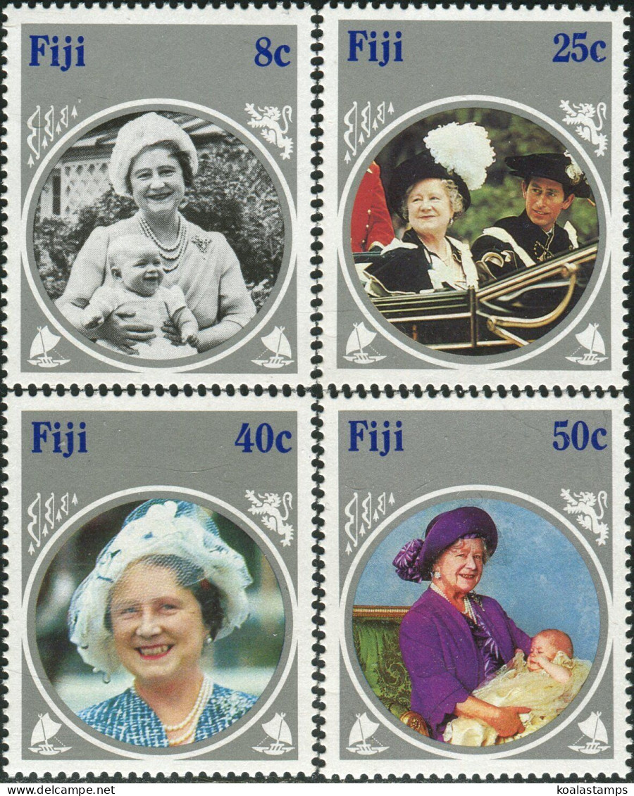 Fiji 1985 SG701-704 Queen Mother Set MNH - Fidji (1970-...)