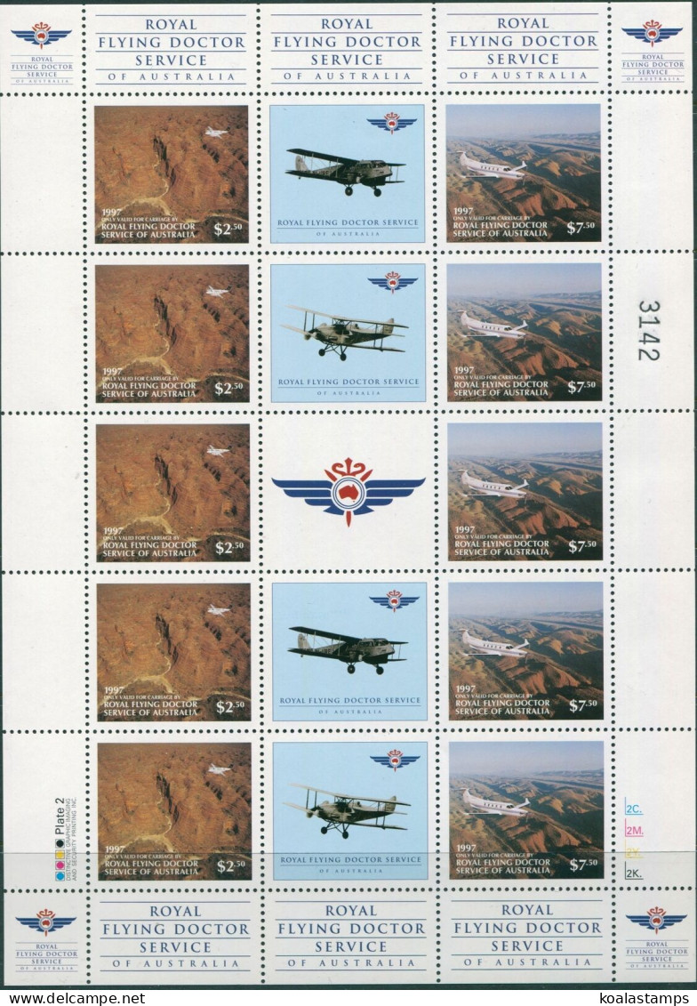 Australia Cinderella Royal Flying Doctor Service 1997 Sheet MNG As Issued - Werbemarken, Vignetten