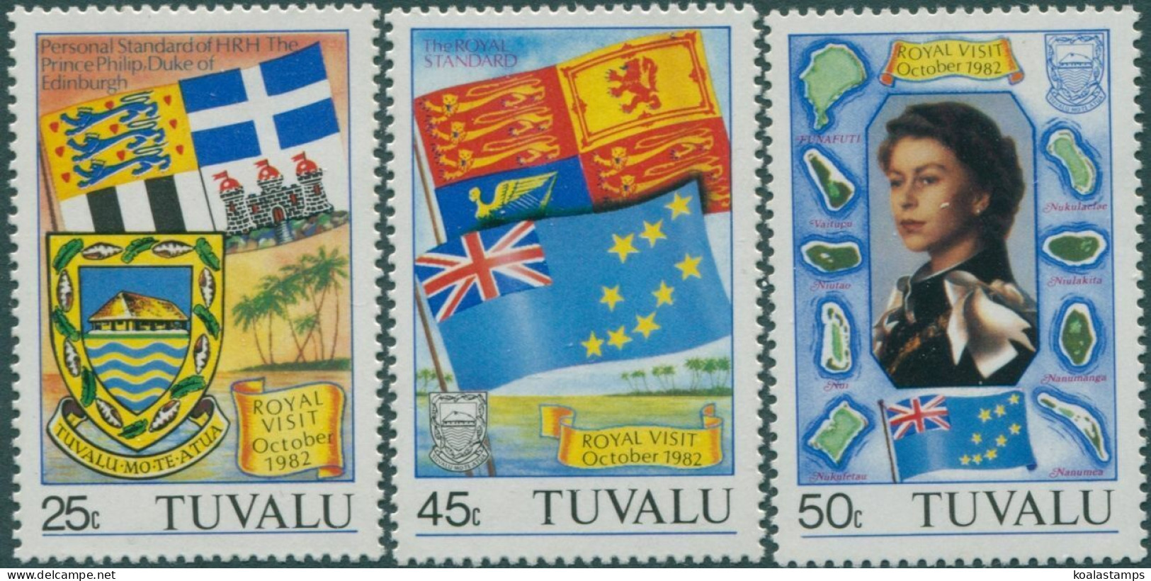 Tuvalu 1982 SG196-198 Royal Visit Set MNH - Tuvalu (fr. Elliceinseln)