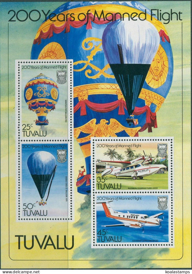 Tuvalu 1983 SG229 Manned Flight MS MNH - Tuvalu (fr. Elliceinseln)