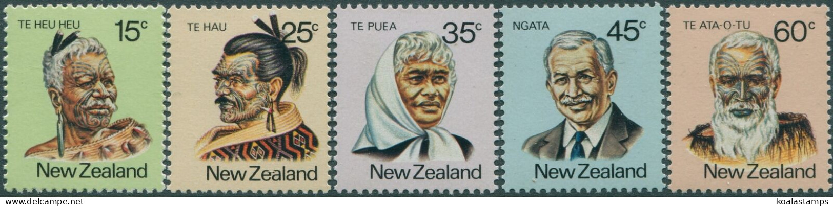 New Zealand 1980 SG1232-1236 Maori Heads Set MLH - Autres & Non Classés