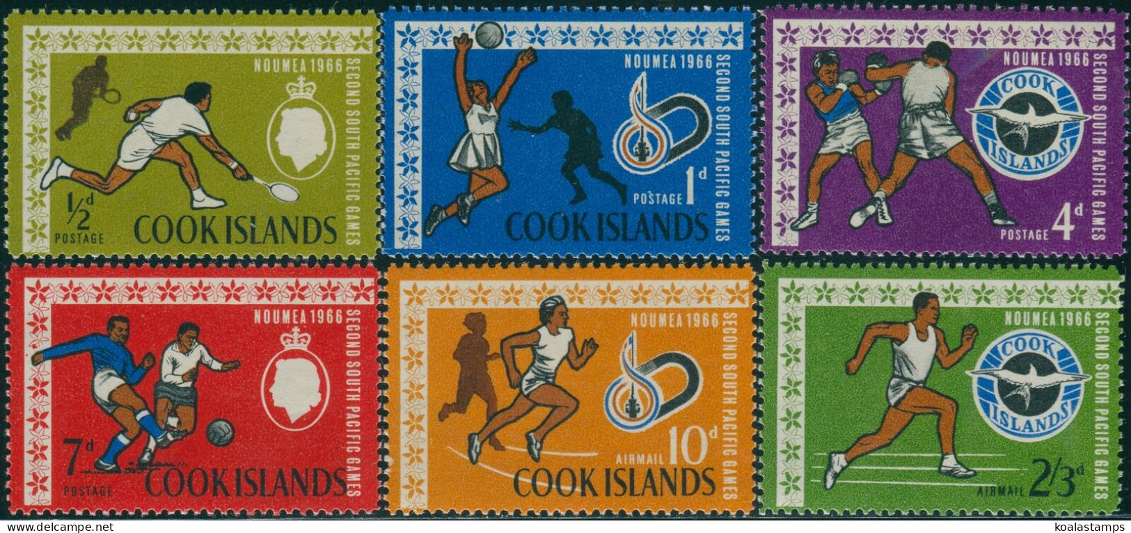 Cook Islands 1967 SG199-204 South Pacific Games Set MNH - Cook