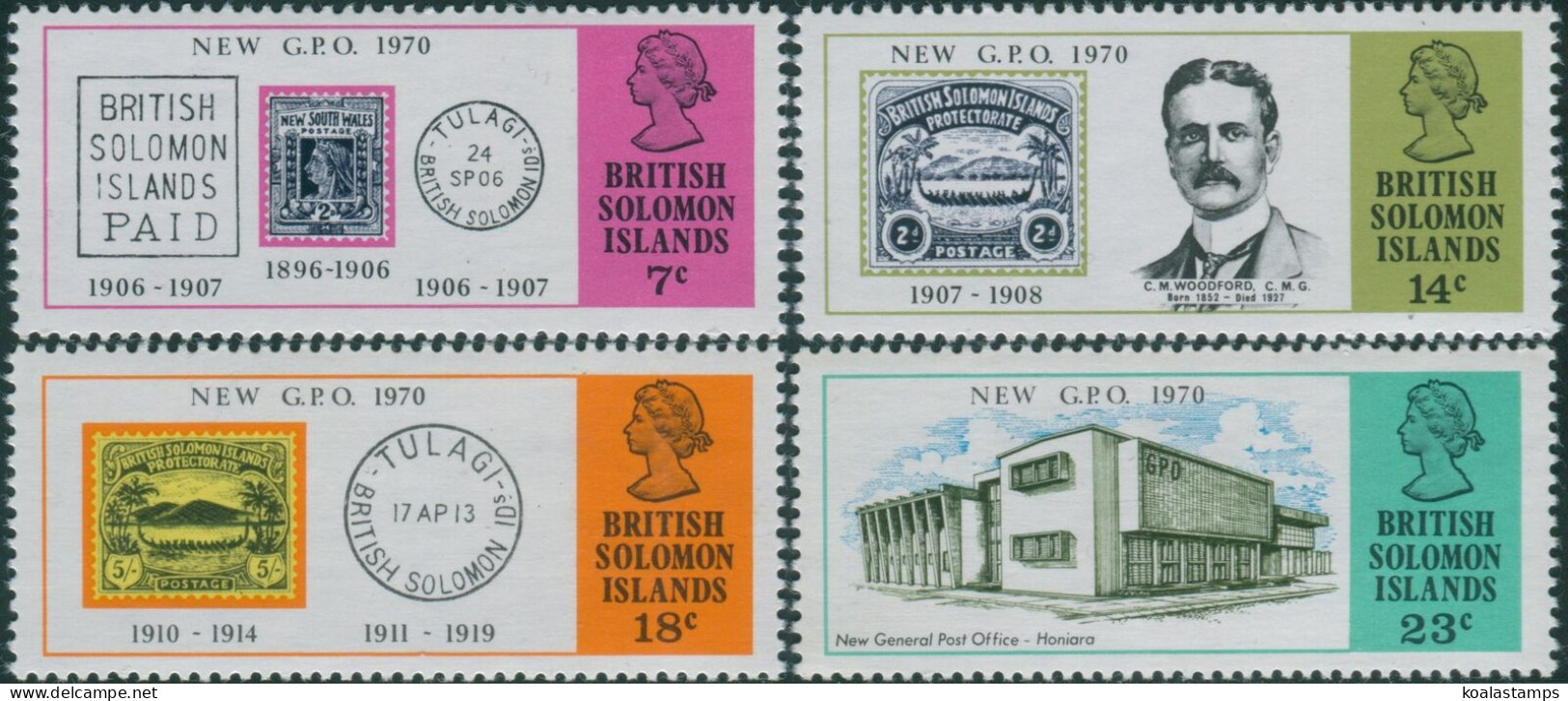 Solomon Islands 1970 SG191-194 New GPO Honiara Set MNH - Solomoneilanden (1978-...)