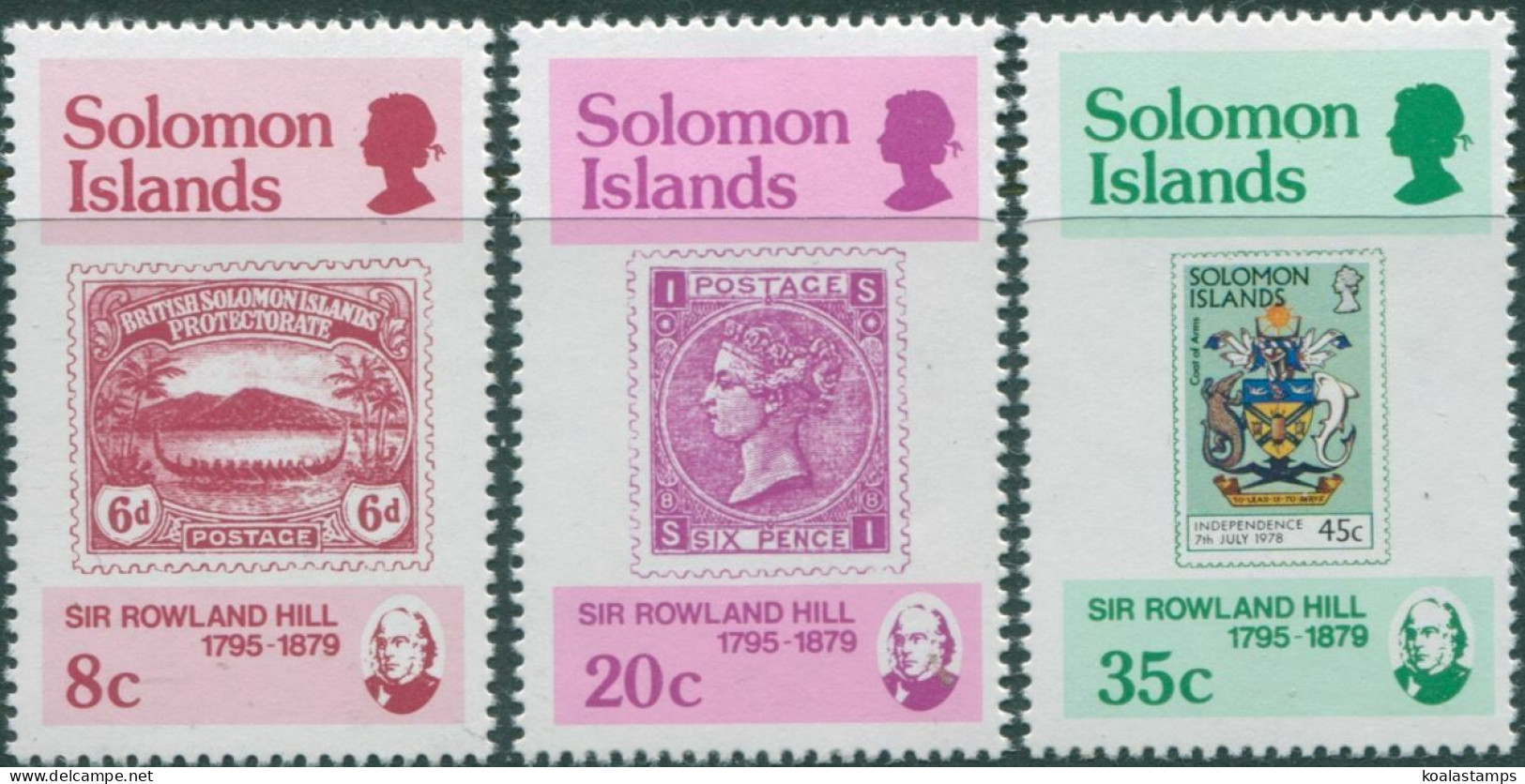 Solomon Islands 1979 SG384-386 Sir Rowland Hill Set MNH - Solomon Islands (1978-...)