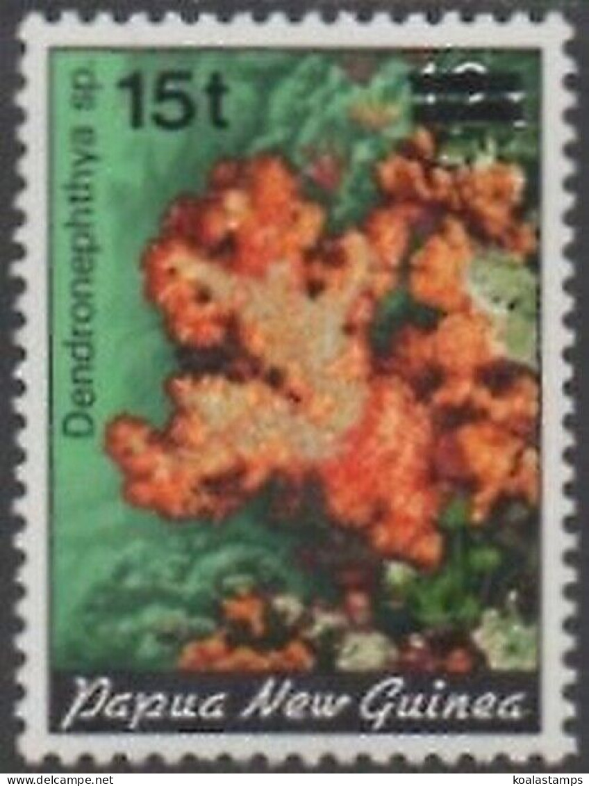 Papua New Guinea 1987 SG562 15t On 12t Coral Surcharge MNH - Papouasie-Nouvelle-Guinée