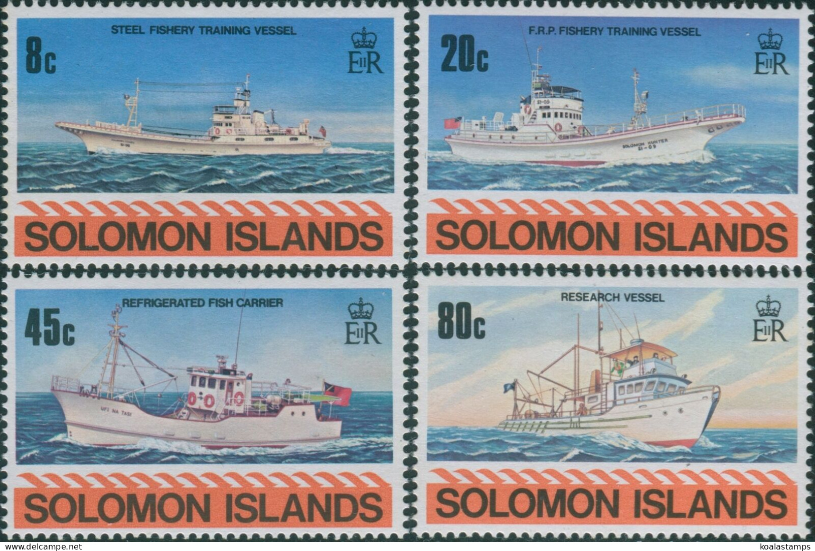 Solomon Islands 1980 SG413-416 Fishing Ancillary Craft Set MNH - Salomoninseln (Salomonen 1978-...)