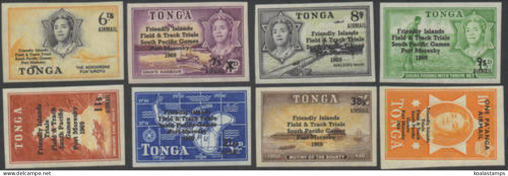 Tonga 1968 SG263-270 Airmail South Pacific Games Trials Set MLH - Tonga (1970-...)