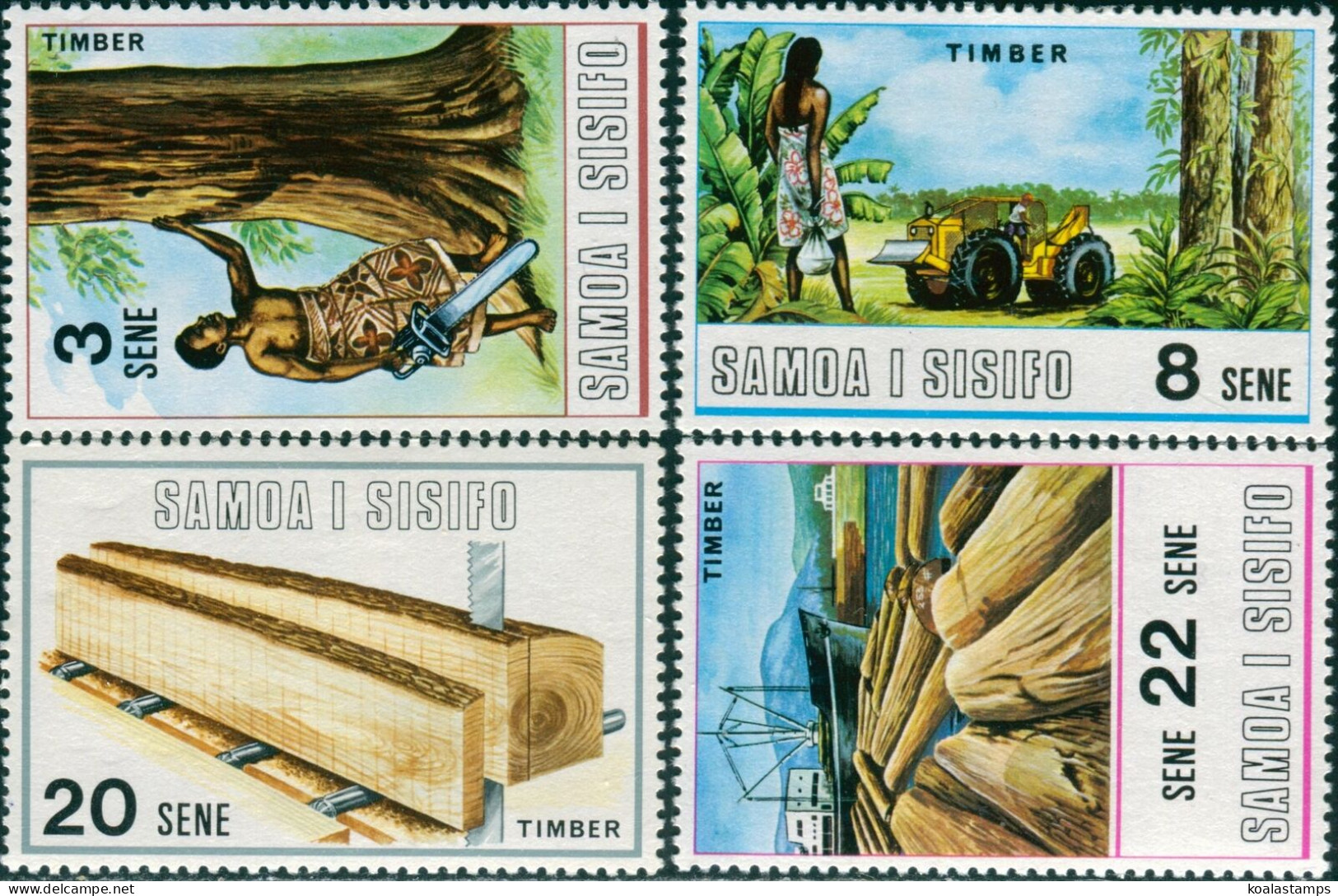 Samoa 1971 SG360-363 Timber Set MLH - Samoa