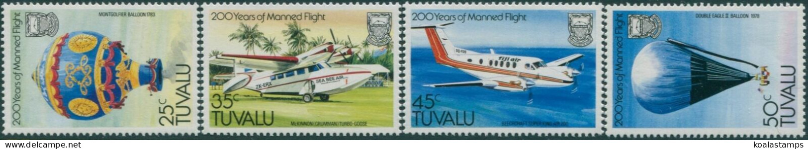 Tuvalu 1983 SG225-228 Manned Flight Set MNH - Tuvalu