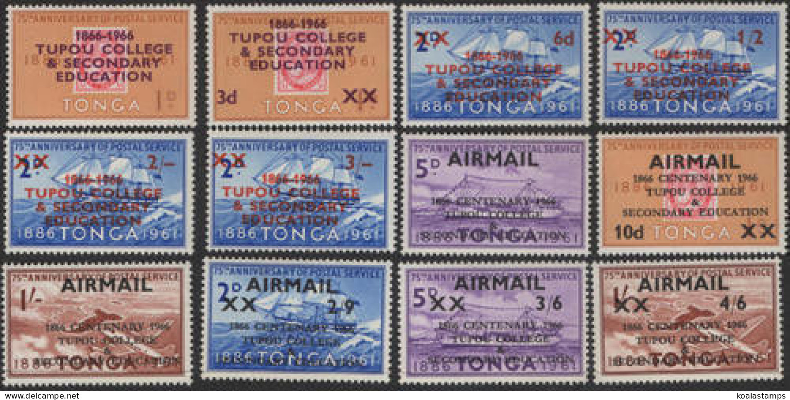 Tonga 1966 SG162-173 Tupou College And Secondary Education Set Of 12 MLH - Tonga (1970-...)