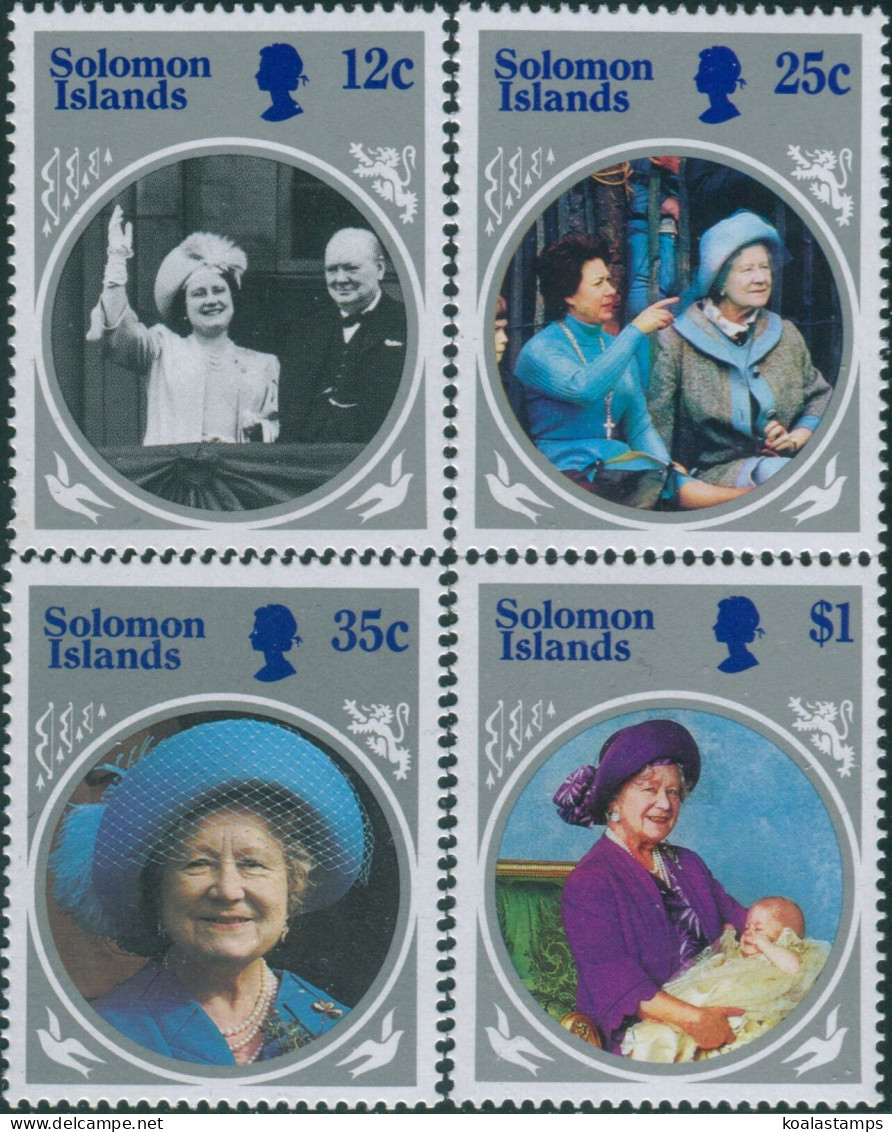 Solomon Islands 1985 SG538-541 Queen Mother Set MNH - Isole Salomone (1978-...)