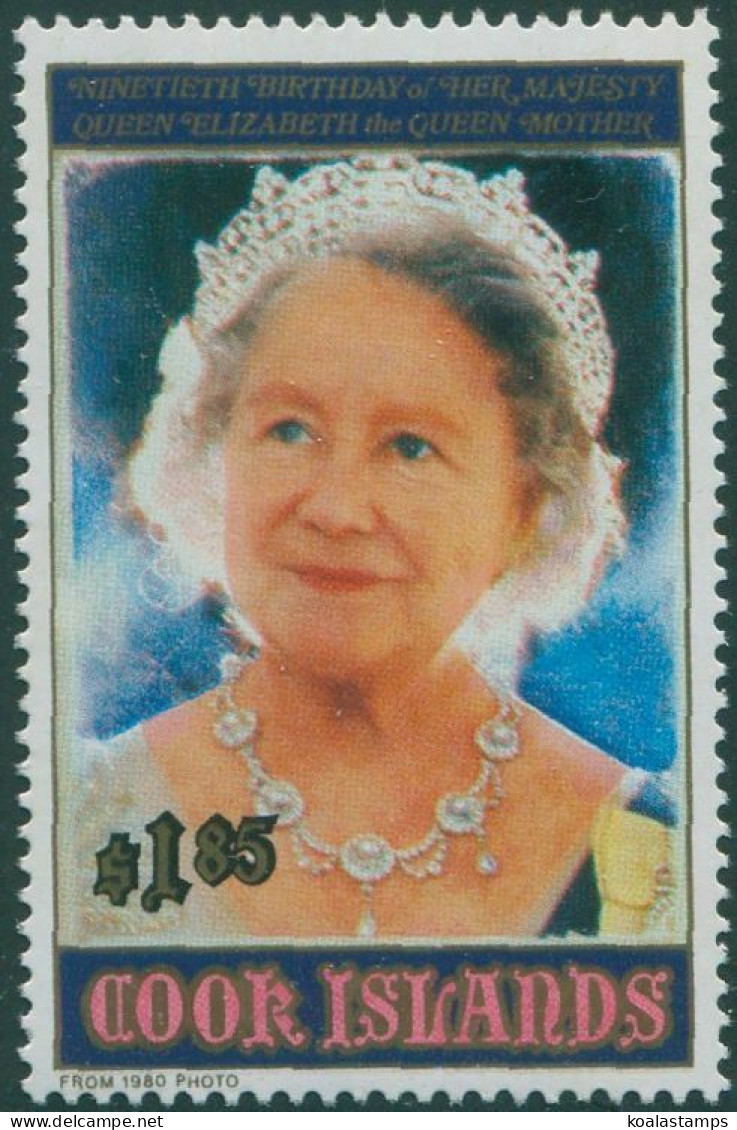 Cook Islands 1990 SG1246 $1.85 Queen Mother 90th Birthday MNH - Cook