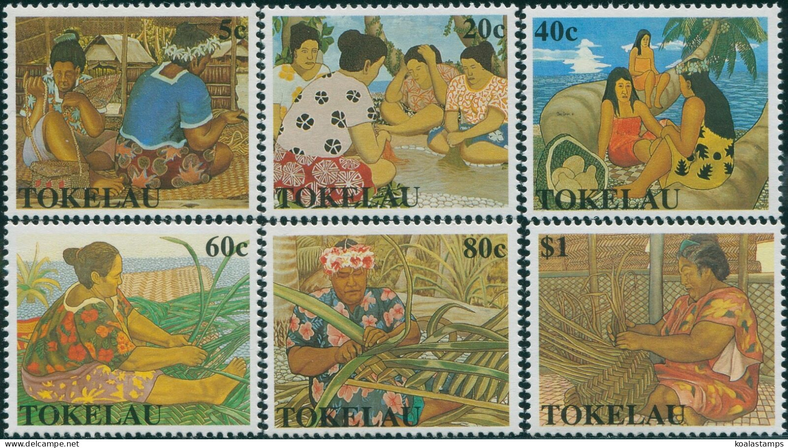 Tokelau 1990 SG177-182 Women's Art Set MNH - Tokelau