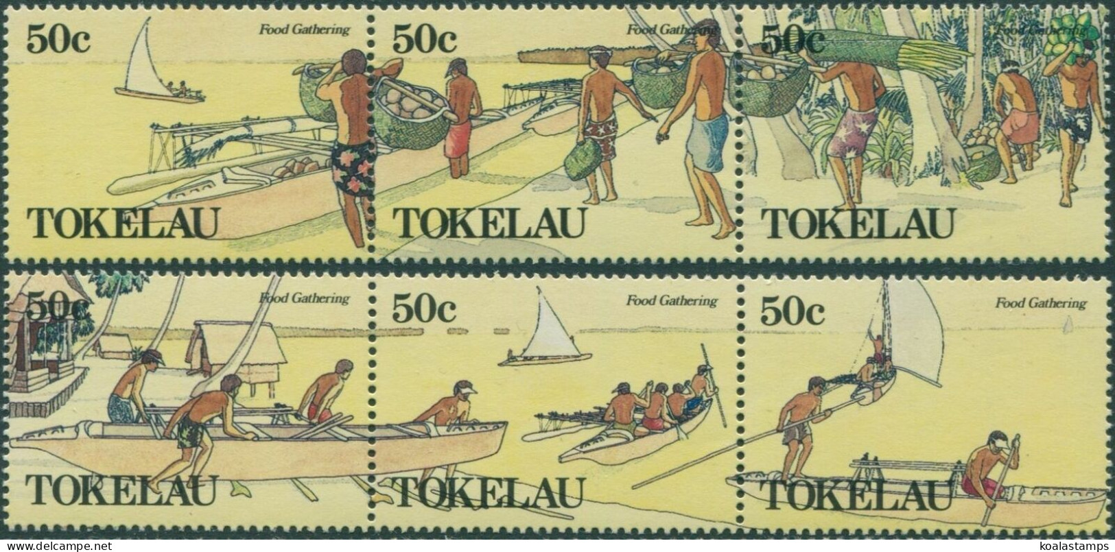 Tokelau 1989 SG171-176 Food Gathering Set MNH - Tokelau