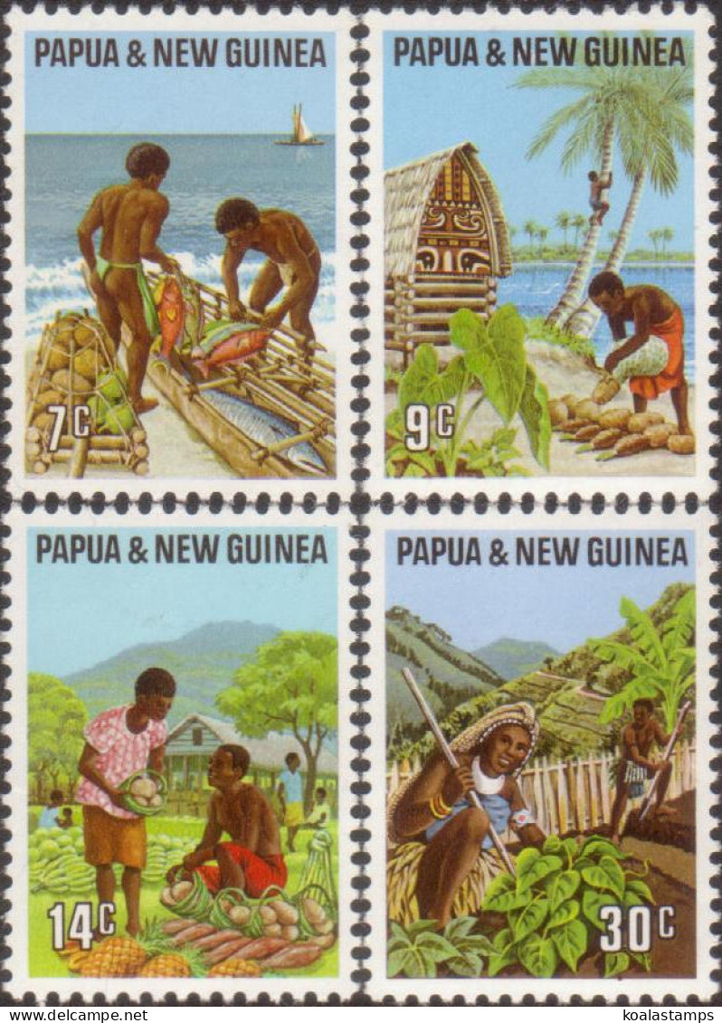 Papua New Guinea 1971 SG204-207 Primary Industries Set MLH - Papoea-Nieuw-Guinea