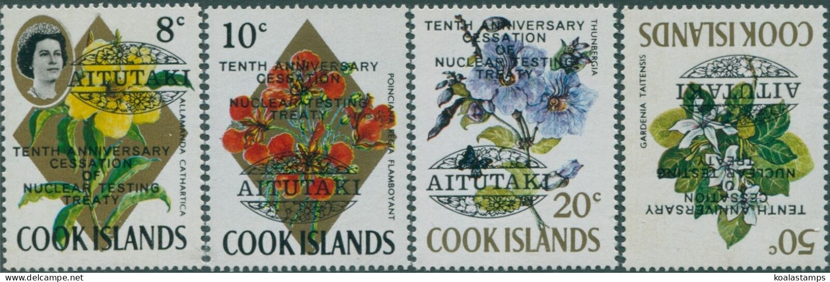 Aitutaki 1973 SG78-81 Nuclear Testing Treaty Set MNH - Cook