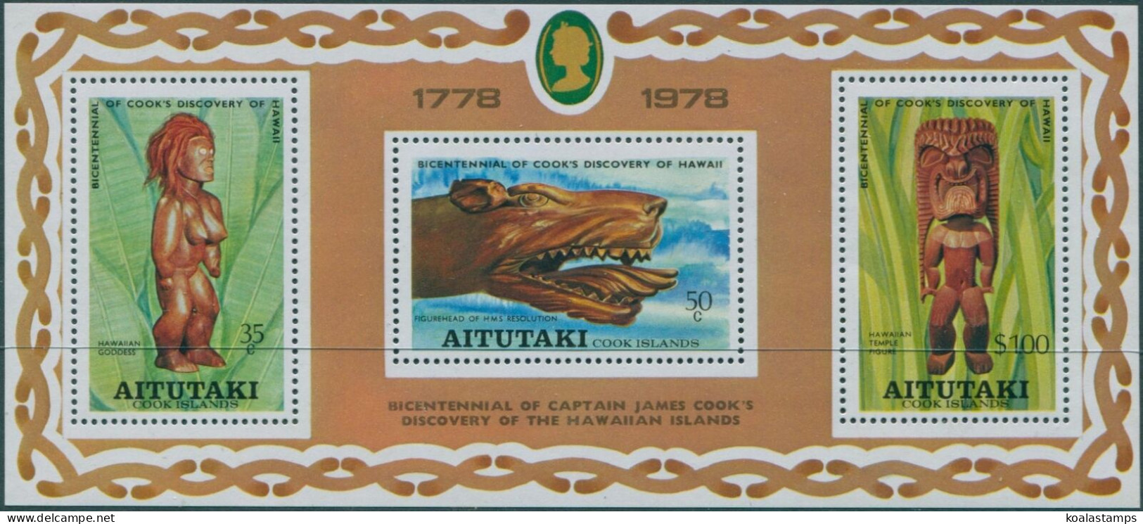 Aitutaki 1978 SG251 Discovery Of Hawaii MS MNH - Cook Islands