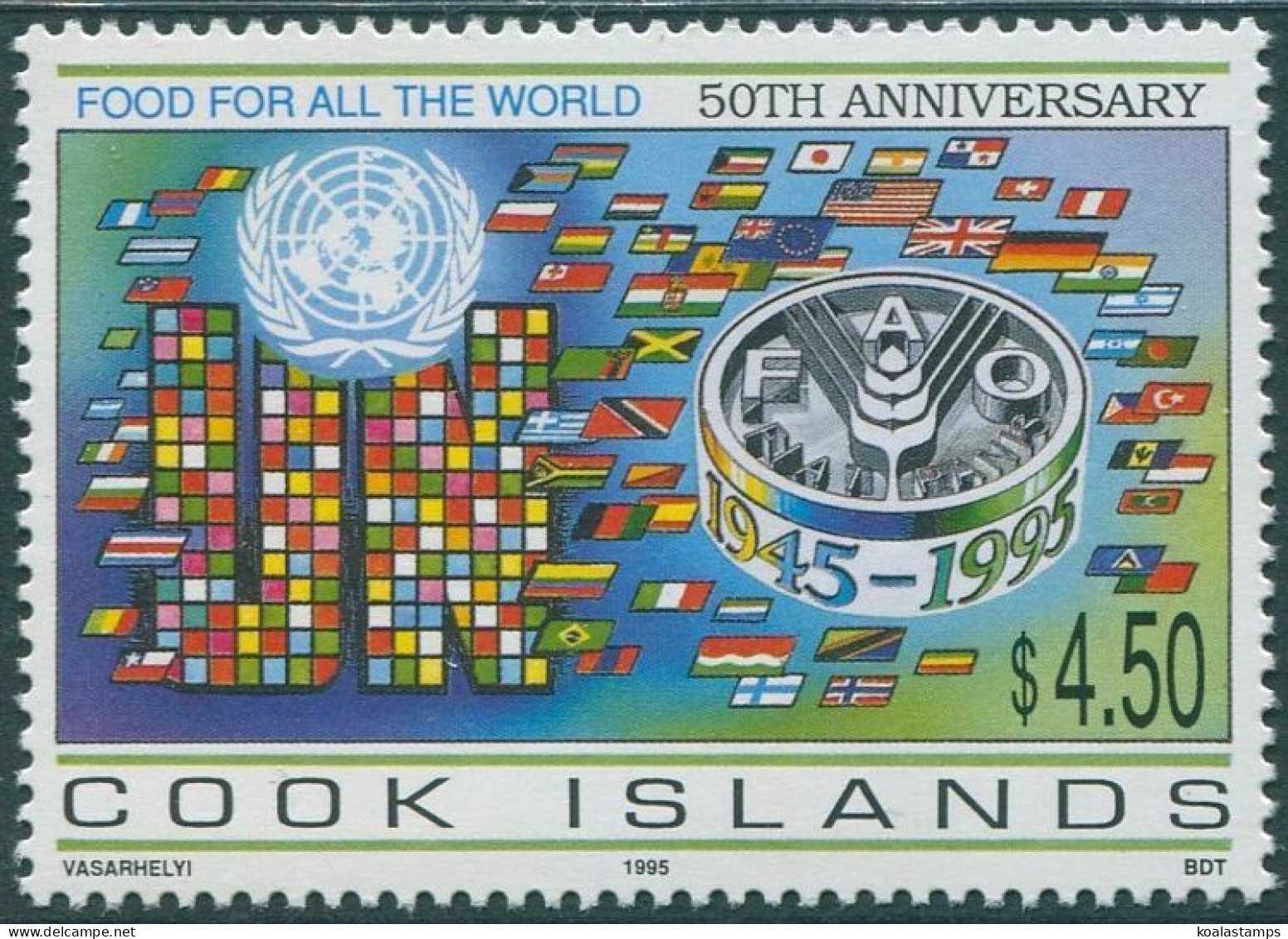 Cook Islands 1995 SG1381 $4.50 Food For All MNH - Cook