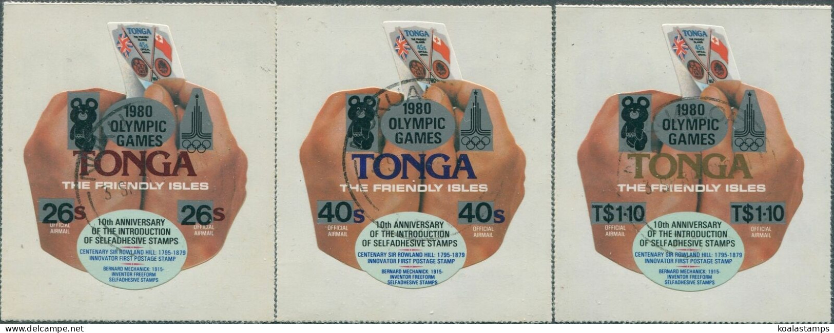 Tonga Official 1980 SGO210-O212 Olympic Games Set FDI FU - Tonga (1970-...)