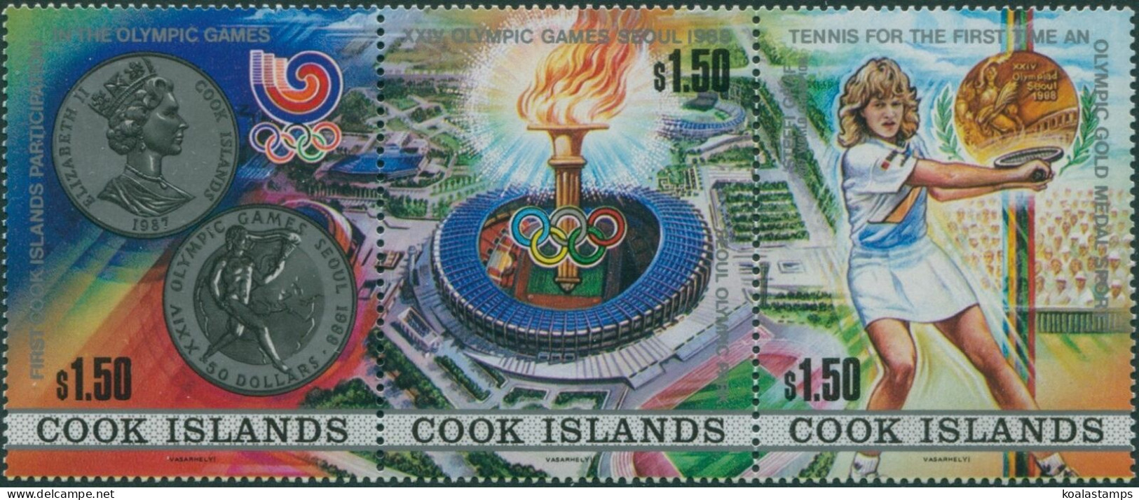 Cook Islands 1988 SG1200-1202 Olympics Set MNH - Cook Islands